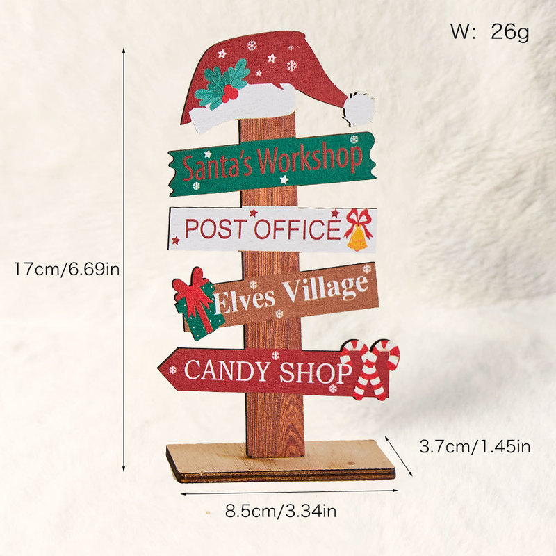 国境を越えた新しい木製クリスマスツリーデスクトップオーナメント雪だるま老人オーナメントクリスマスオーナメントジンジャーブレッドマンオーナメント|undefined