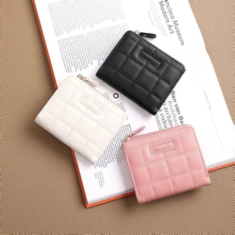 New Korean-Style Multifunctional Large-Capacity Short Wallet for Men and Women with Multiple Card Slots, Tofu Block Multifunctional Coin Purse