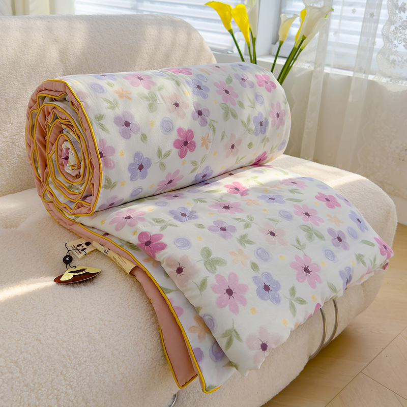 Nuevo edredón fresco de verano, edredón de aire acondicionado, dormitorio individual y doble para niños de verano, edredón fino de fibra de soja lavable a máquina