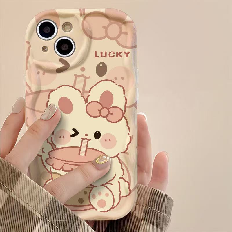 Conejito lindo para iphone16pro funda para teléfono móvil Apple 15pro/14 dibujos animados 13promax nuevo 12x