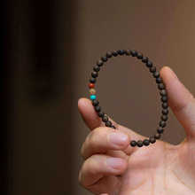 莺歌绿奇楠沉香手串天然真品女士经典百搭文玩4mm南红小米珠情侣