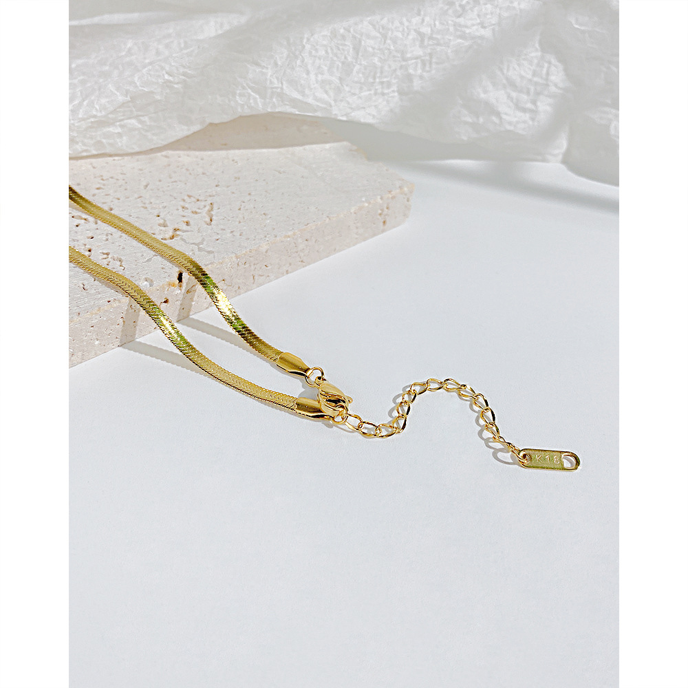 Fashion Geometric Stainless Steel Necklace Inlay Pearl Stainless Steel Necklaces