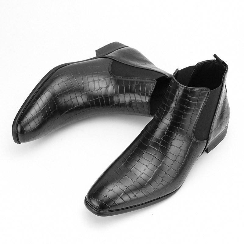 Férfi szabású, brit stílusú alkalmi férfi bokacsizma_voghion.com