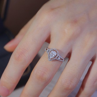 New Diamond Ring 18K Real Gold Natural Real Diamond Women's Ring