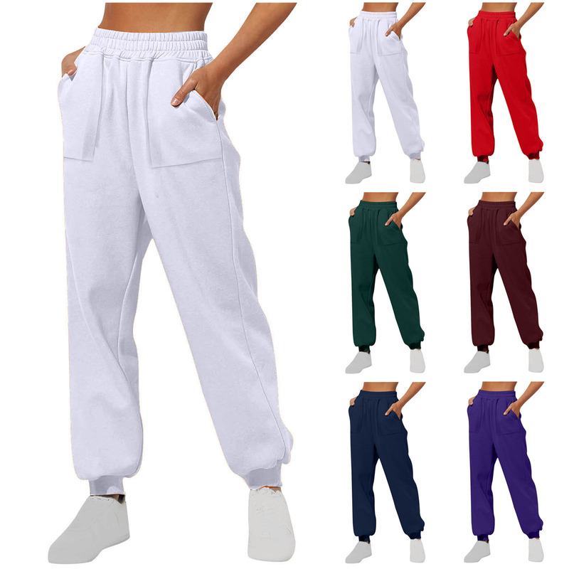 In-Stock Amazon 2025 Women's High-Waisted Loose Sweatpants High-Waisted Joggers Casual Sweatpants with Pockets