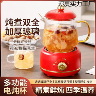 Multifunctional Mini Heating Small Scented Tea Health Pot Electric Cup Glass Office Tea Kettle Dormitory Home