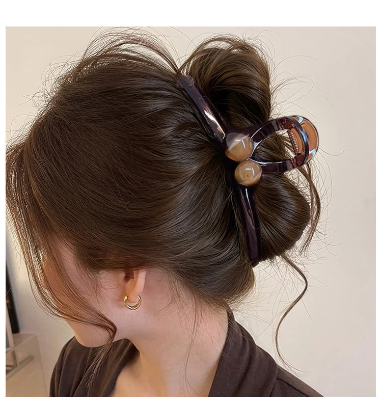 Korean Style Haarklammer Herbst/Winter groß für dickes Haar Hinterkopf Hai-Klammer Premium Haarspange zum Hochstecken Haarklip