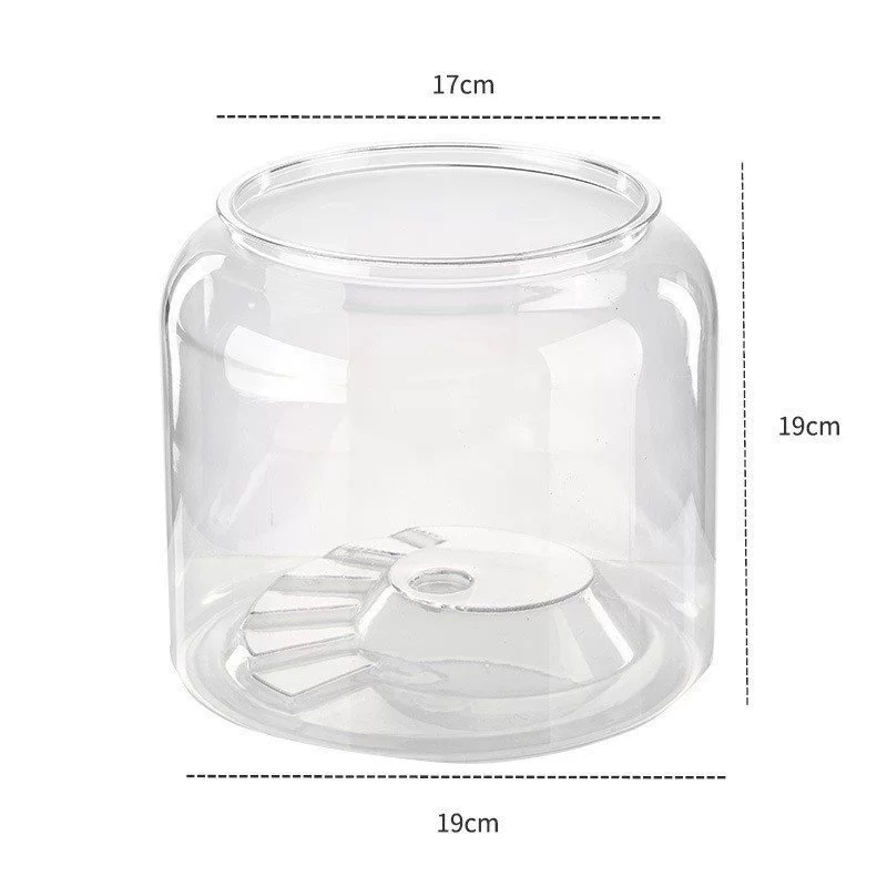 Plastic turtle breeding cylinder micro -landscape hood living room transparent lid lizard lizard climbing cylinder