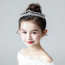 欧美韩式儿童发箍头饰闪钻锆石小皇冠发饰公主生日婚礼演出配饰品