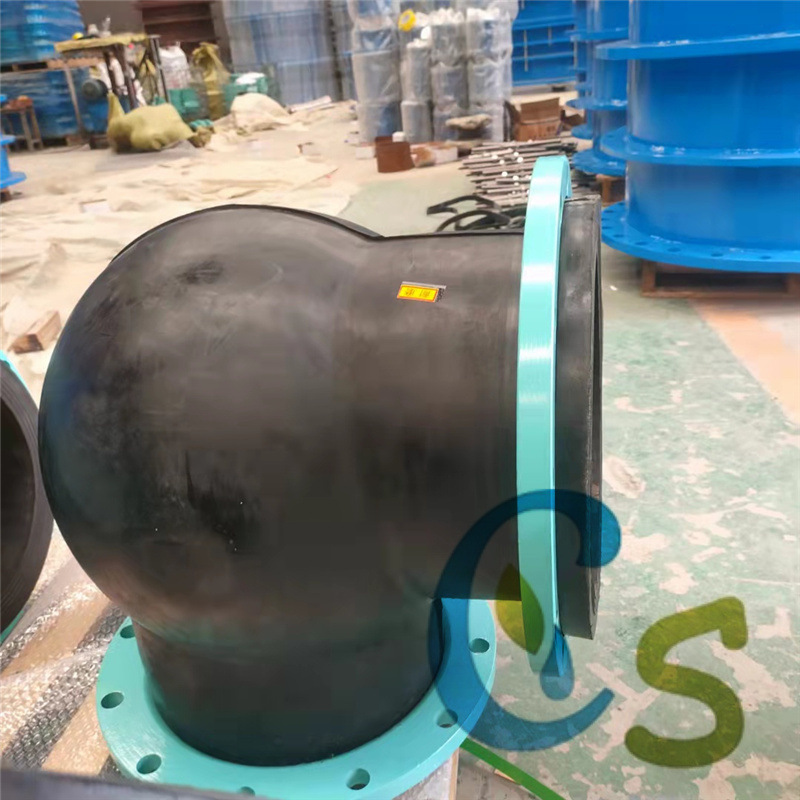 Q235法兰式橡胶弯头 泄洪用90度橡胶弯头 WXT型法兰式橡胶软连接