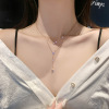 Golden necklace stainless steel, chain for key bag , pendant, pink gold, does not fade, simple and elegant design