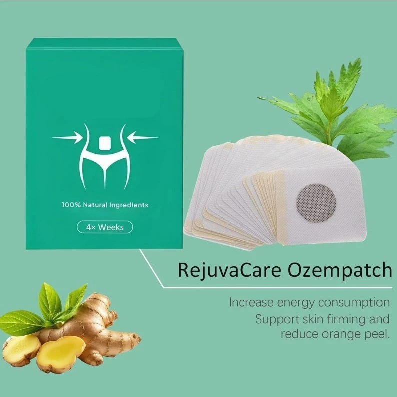 Патч для коррекции фигуры (OzemPatch), разглаживающие наклейки для тела, зелёный 30 шт или чёрный 12 шт