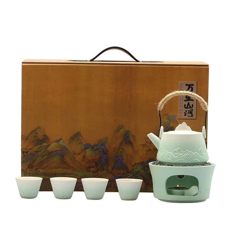 Серия Canghai Wanli Горы и Реки Лубао Ceramic Теплый чайник поднимающий чайник подарочная коробка набор для приготовления чая у костра бизнес-сувенир