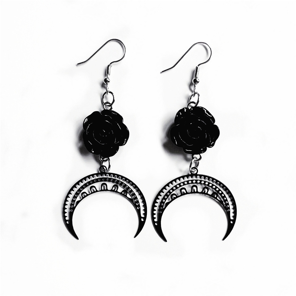 Women'S Gender 1 Pair Casual Retro Cross Flower Butterfly Plating Hollow Out Alloy Drop Earrings