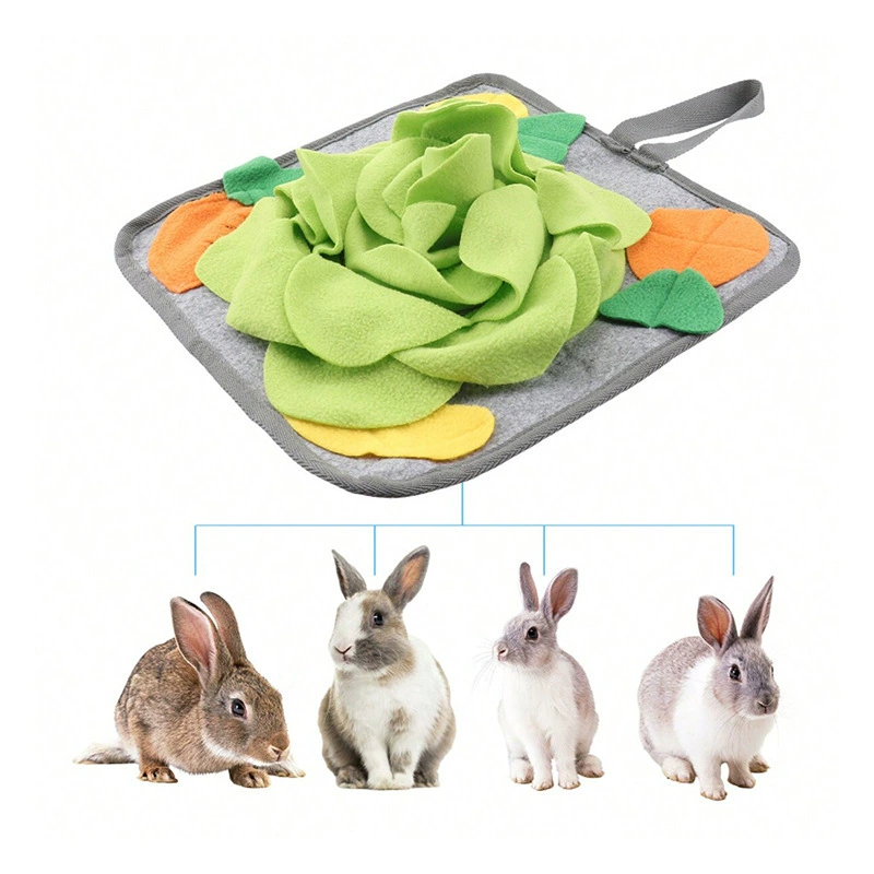 Маленькое гнездо для кролика, коврик для медленного кормления, увеличивает удовольствие от поиска корма, коврик для хомяка, чтобы нюхать, укрываться, цветок, тревога, приседающий коврик