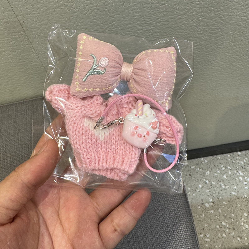 服だけ】二世代ブラインドケースlabubu公仔服布布座りパーティー人形着替え小背もたれズボン|undefined