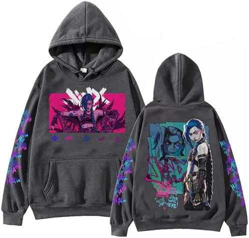 ZIMUHENAI Arcane-Jinx Hoodie With Pockets, Men'S And Wom