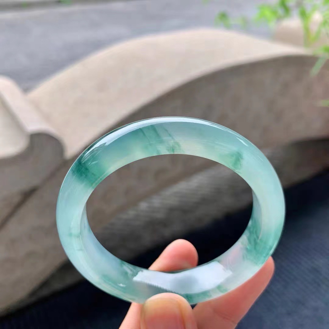 Naturlig burmesisk type A Jadeite armbånd Jade armbånd_voghion.com