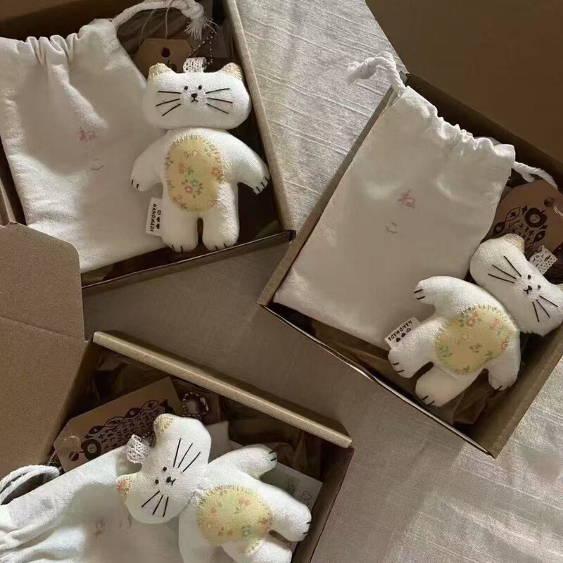 可爱猫咪挂件钥匙扣包包挂饰毛绒公仔玩偶挂件创意礼物送女友闺蜜|undefined