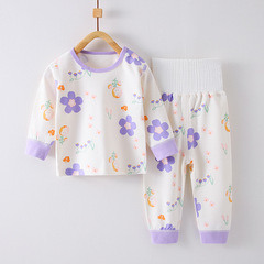 Autumn and winter children's underwear set high waist belly protection baby home clothes to prevent colds baby autumn clothes autumn pants set pajamas