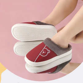 2024秋冬季新款家用棉拖鞋男女室内保暖加绒加厚棉鞋月子毛毛拖鞋