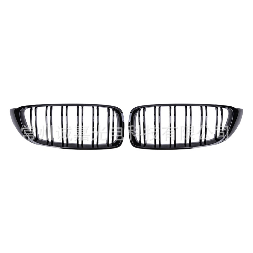 Suitable for BMW 4 Series F32F36 M3F80M4F82 Modified Double Line Bright Black Middle Net Bright Black Car Grille