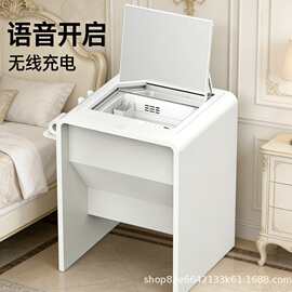 跨境韩式智能美妆台无线充电语音储物高颜值卧室梳妆台白色化妆台