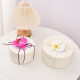 New Ins Style Kraft Paper Round Baking Gift Box Advanced Sense Birthday Gift Box Accompanying Gift Box