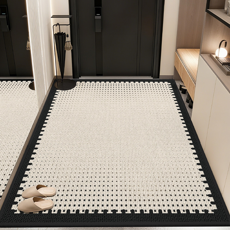 Alfombra de piso de entrada moderna, alfombra de piso anti-deslizante anti-sucio, alfombra de puerta de entrada doméstica limpiable