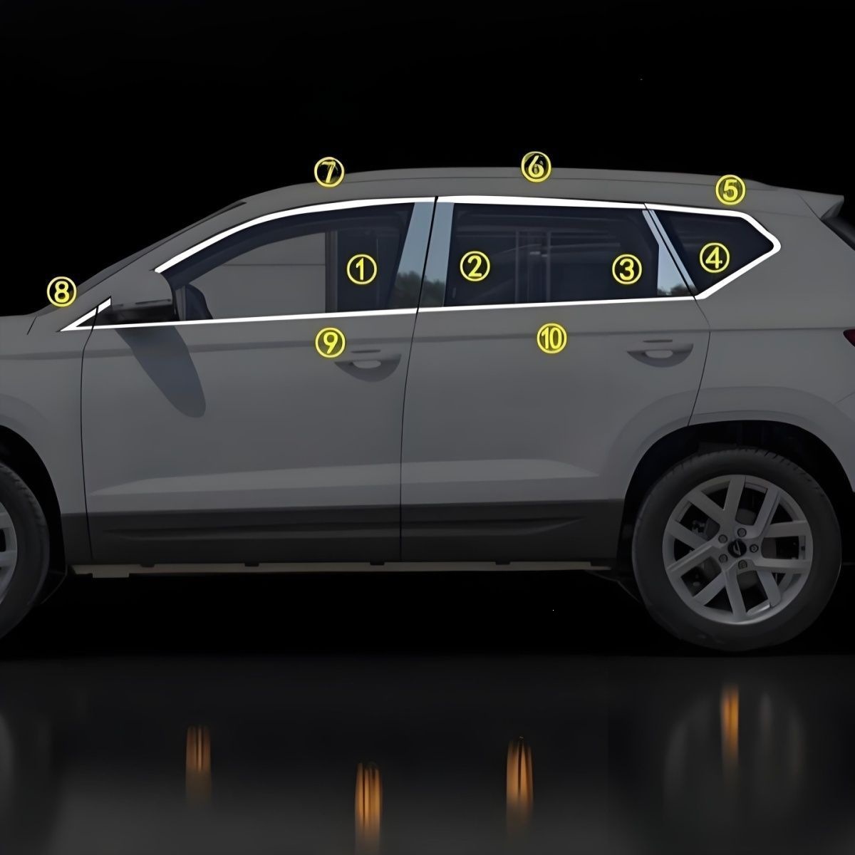Suitable for Jetta Vs5 Stainless Steel Window Trim Strips, Jetta Vs5 Modified Special Window Trim Accessories, Window Trim Strips