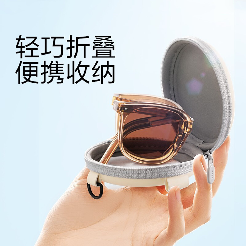 새로운 스타일 쌀 네일 폴딩 선글라스 패션 레트로 울트라 라이트 선 스크린 선글라스 인터넷 연예인 같은 스타일 편광 선글라스