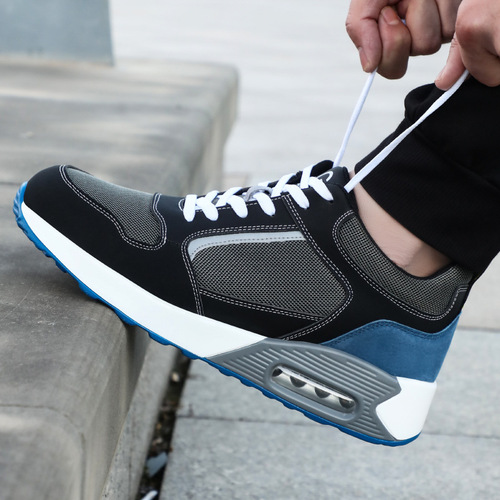 Cross-border labor protection shoes for men, anti-smash and puncture-resistant steel toe safety shoes, lightweight and comfortable air cushion cushioning work protective shoes