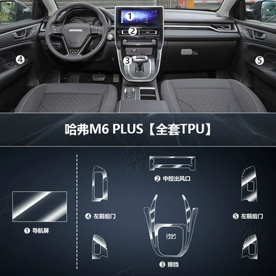 Haval M6plus special central control: Car interior film - 21-models-of-haval-m6plus-full-set-of-tpu-film