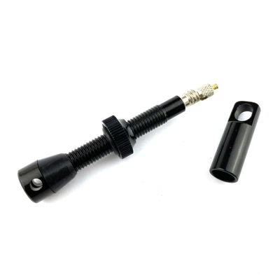 valve: Bicycle Vacuum Valve Stem with - side-two-holes-48mm-black-with-hole-method-cap