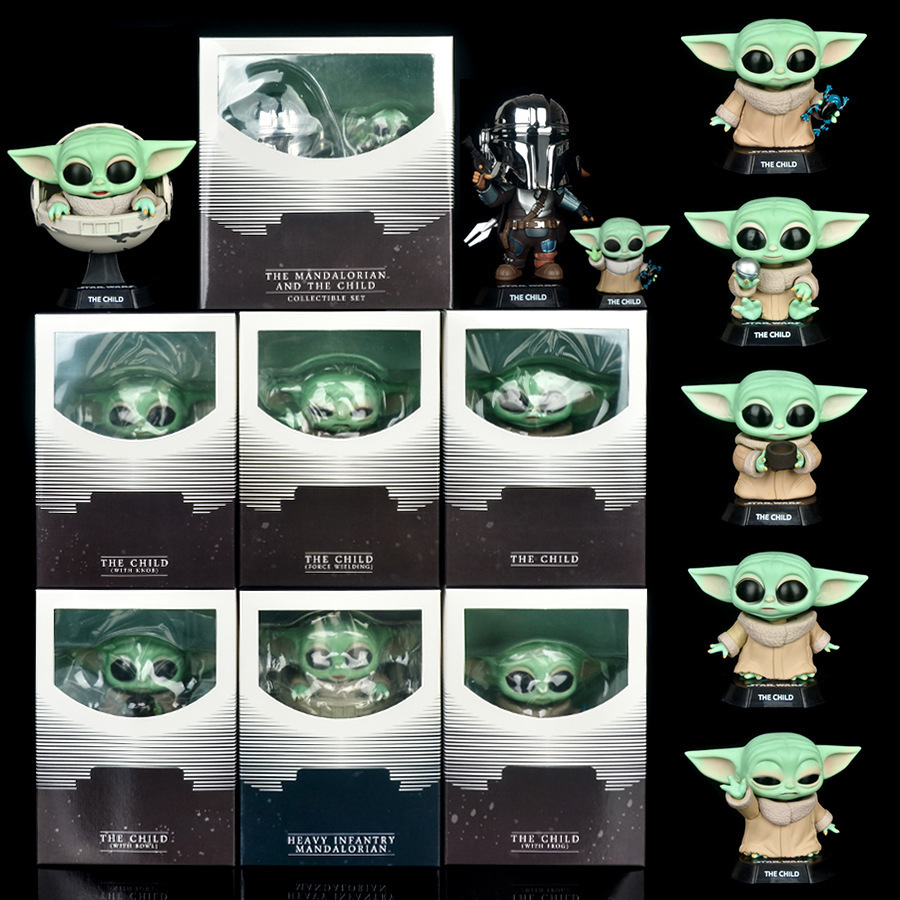 HT Star Wars Mandalorian Baby Yoda Cosbaby Sacudiendo la cabeza Muñeca Adornos