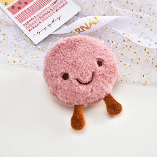 Japanese and Korean embroidery cotton-filled food doll DIY plush brooch hairpin material scarf keychain pendant wholesale