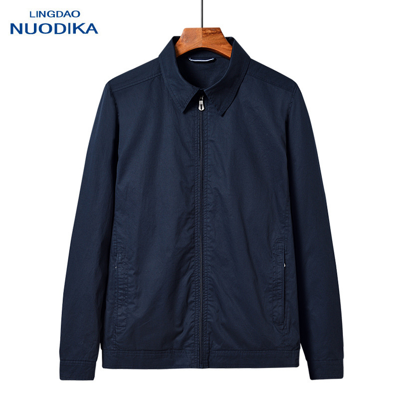 Bass Xuanying's New Lapel Jacket for Men, Business Casual Spring and Autumn, Loose Fit for Middle-Aged Dads, Men's Jacket