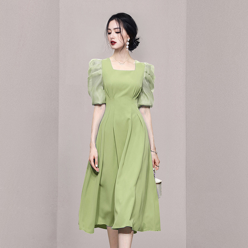 (Mới) Mã H0590 Giá 880K: Váy Đầm Liền Thân Nữ Qienry Tay Phồng Hàng Mùa Hè Thời Trang Nữ Chất Liệu G03 Sản Phẩm Mới, (Miễn Phí Vận Chuyển Toàn Quốc).