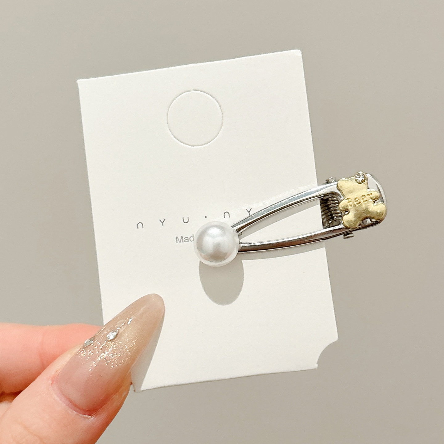 Dopamina adorable clip de cabello para mujeres 2026 nuevo clip de boca de pato de alta calidad sensación lateral exquisita clip de frangeo clip de cabello tocado