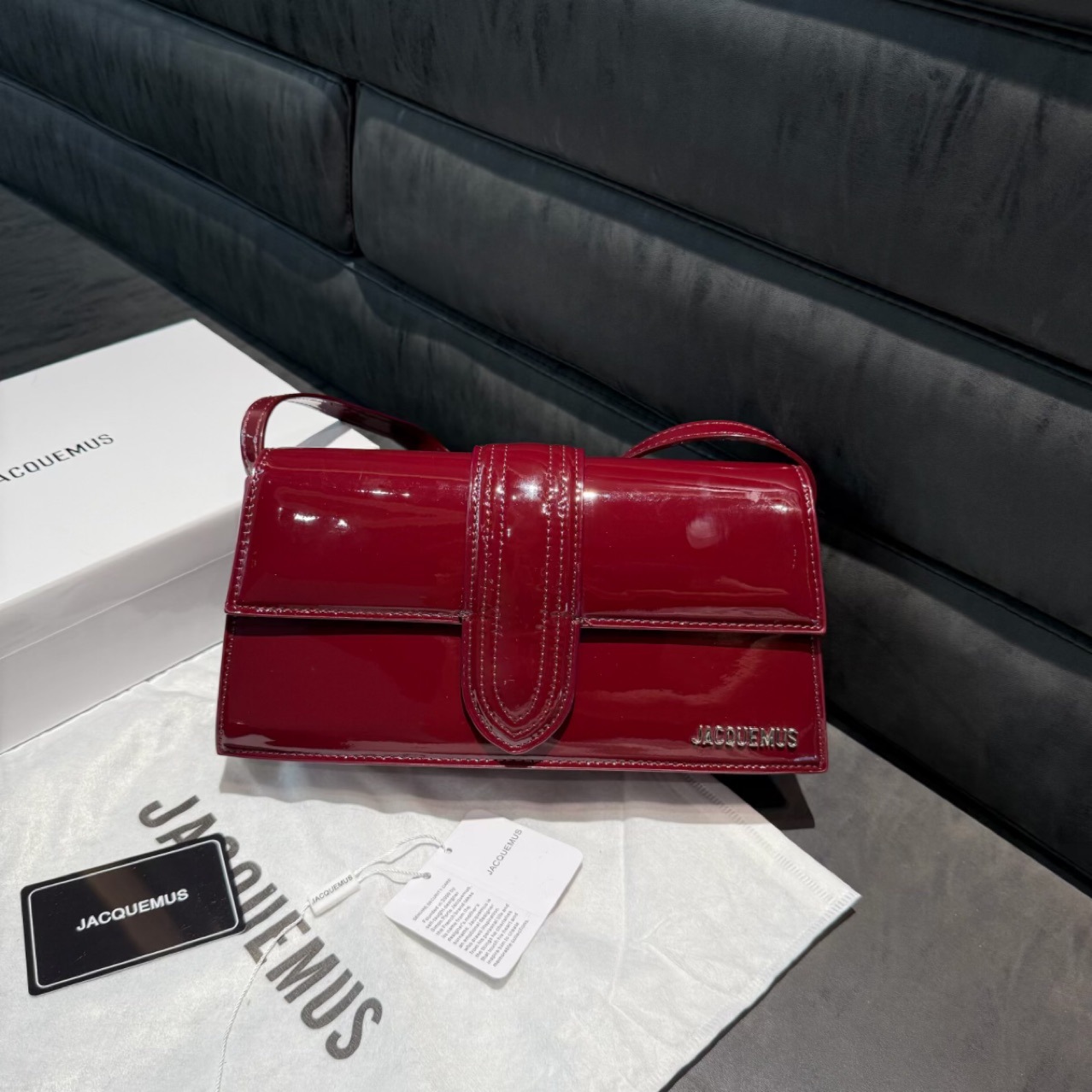 Jacquemus New Women's Bag Niche Design Underarm Bag Flip High-End Satchel Shoulder Crossbody Small Square Bag