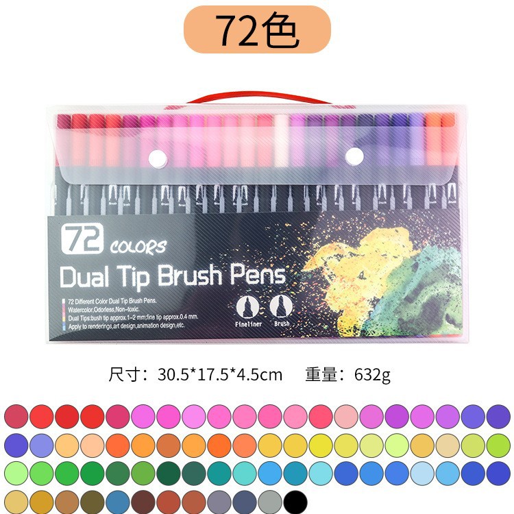 168 color acuarela pluma traje 120 color estudiante suave cabeza color niños colorear 48 color doble cabeza pintura pluma lavable