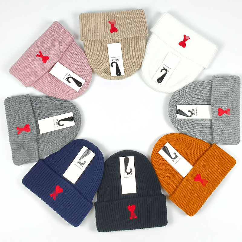 秋冬新款高品质爱心针织帽男女同款毛线帽保暖防风时尚百搭冷帽潮