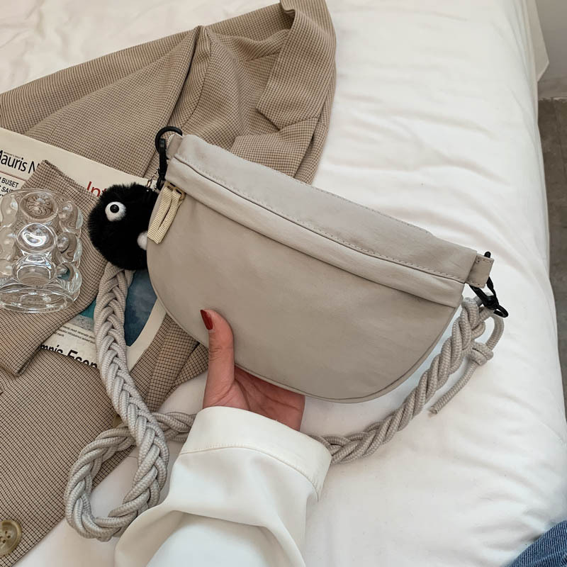 Japanese Style Ins Canvas Bag for Women 2021 New Trendy Korean Style Armpit Bag Single Shoulder Crossbody Bag Small Bag Work Clothing