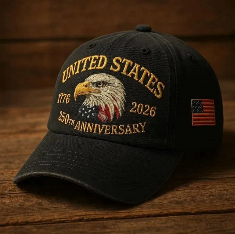 Nuevo sombrero de impresión transfronteriza para hombres hace viejos sombreros de béisbol retro Europeos y estadounidenses 250 años conmemorativo sombrero de lengua de lazo
