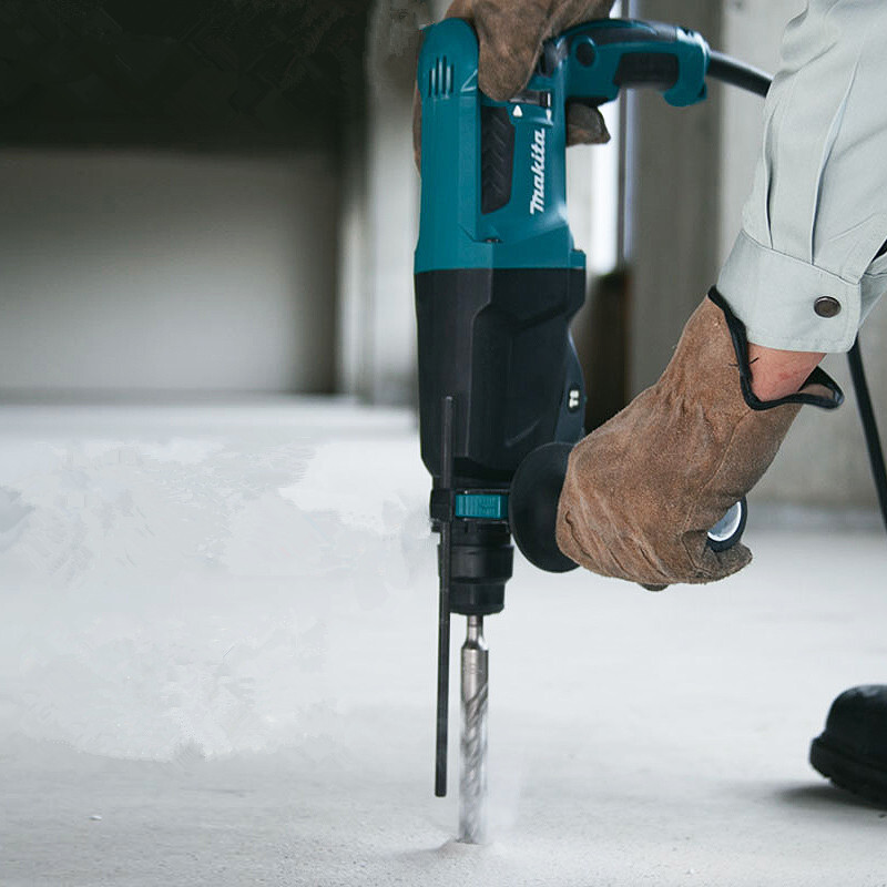 Mu田 Mu田 cuatro坑 martillo eléctrico mango redondo doble propósito taladro de impacto ligero multifuncional hormigón perforación HR2300 eléctrica