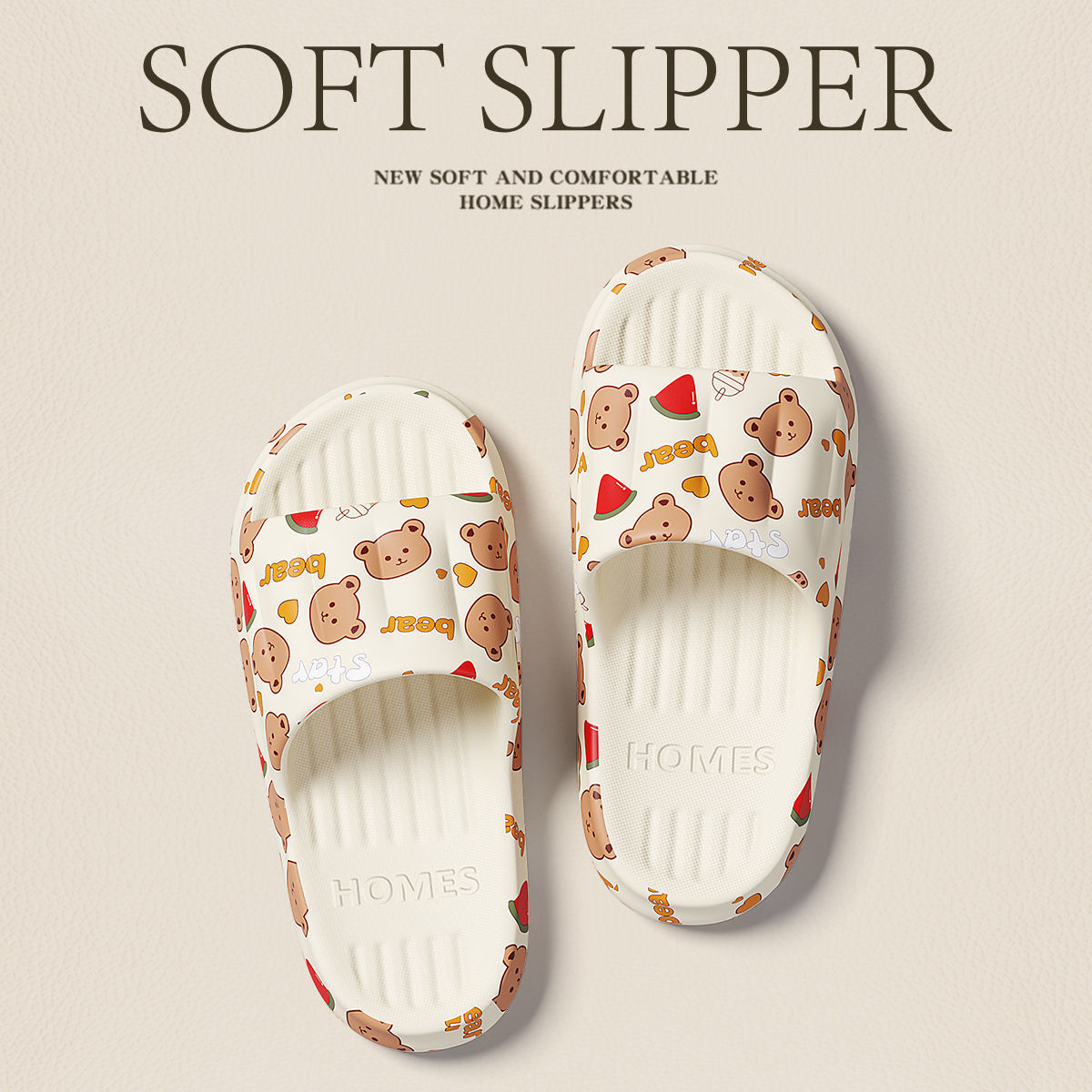 Xigua Bear [새롭고 새로운 스타일의 두꺼운 밑창 신발 스타일#】+1