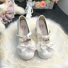 lolita鞋子圆头可爱日系甜美粗跟单鞋圆头JK小皮鞋少女洛丽塔lo鞋