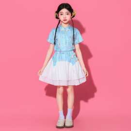六一儿童新中式演出服套装幼儿园毕业照班服诗歌朗诵比赛表演服装