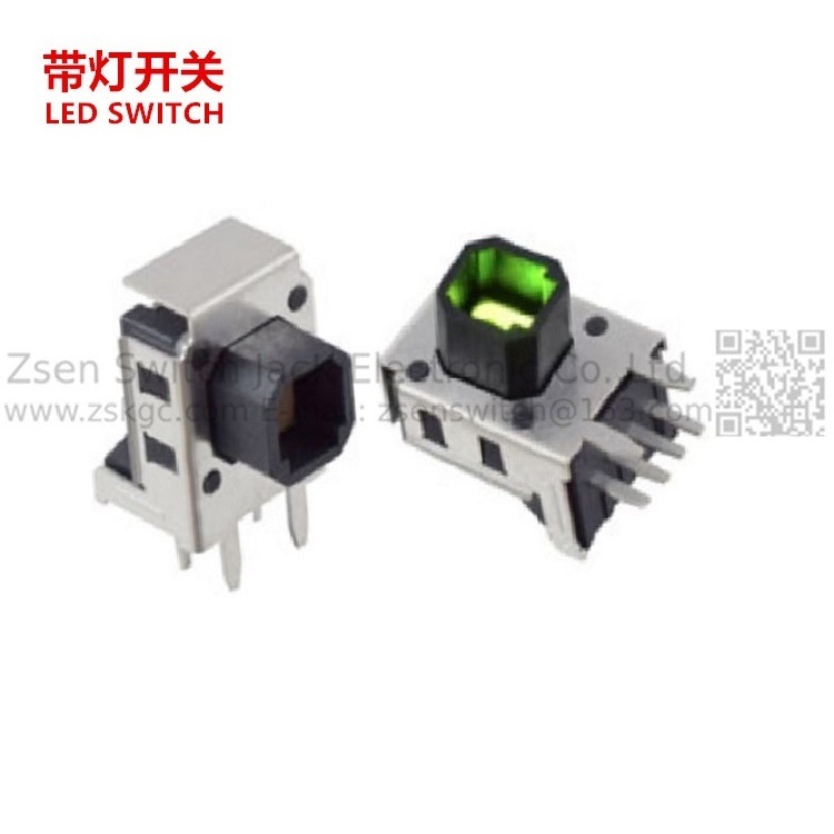 带灯按钮开关侧按  带灯轻触开关90度  带灯按键开关 带灯按钮