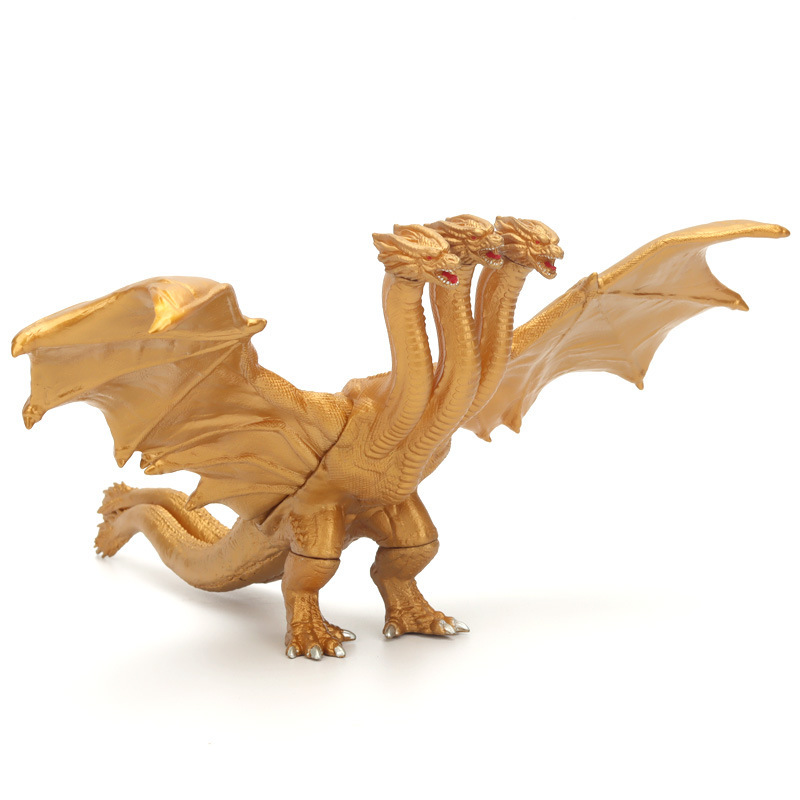 Godzilla 2 Monster Three-Headed Dragon Ghidorah 2 Golden Dragon Figurine Dinosaur Model Ornament Limited Edition